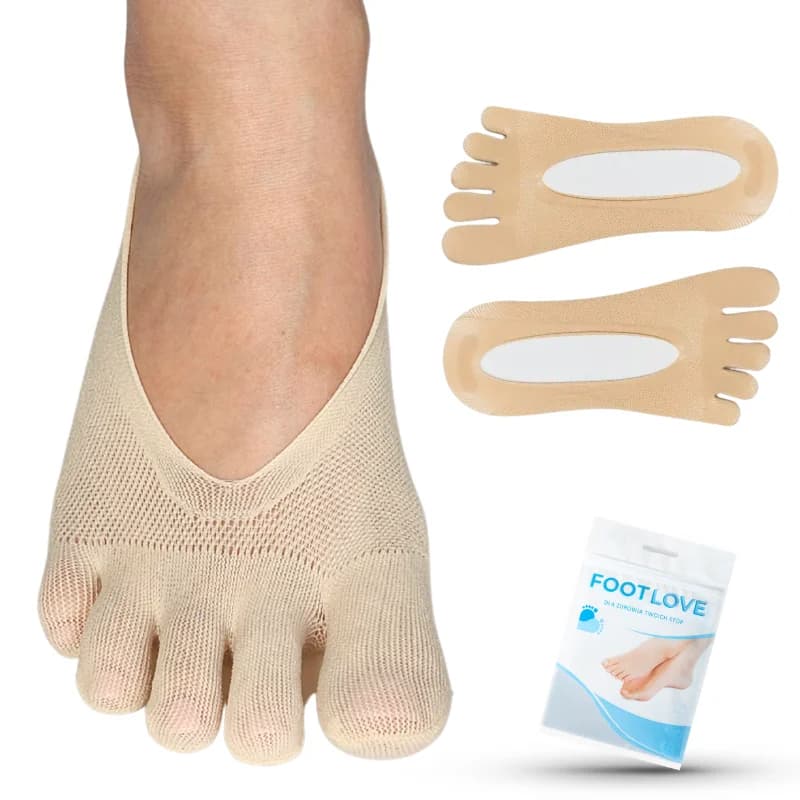 Béžové ťapky s oddělenými prsty